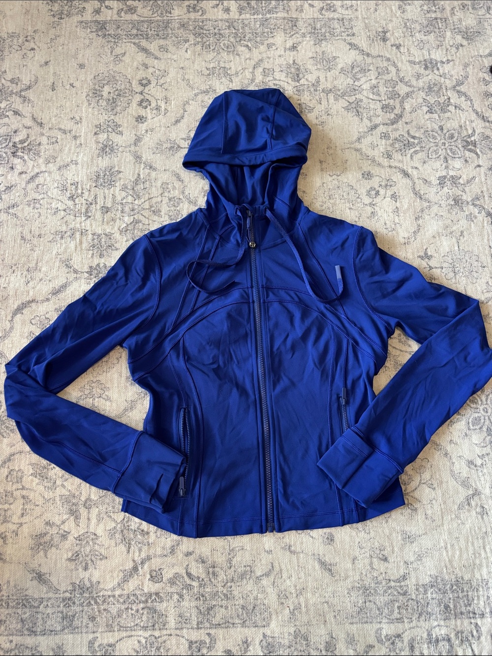 Lululemon Women’s Define Cropped Hooded Jacket - sz 10 - deep sea blue